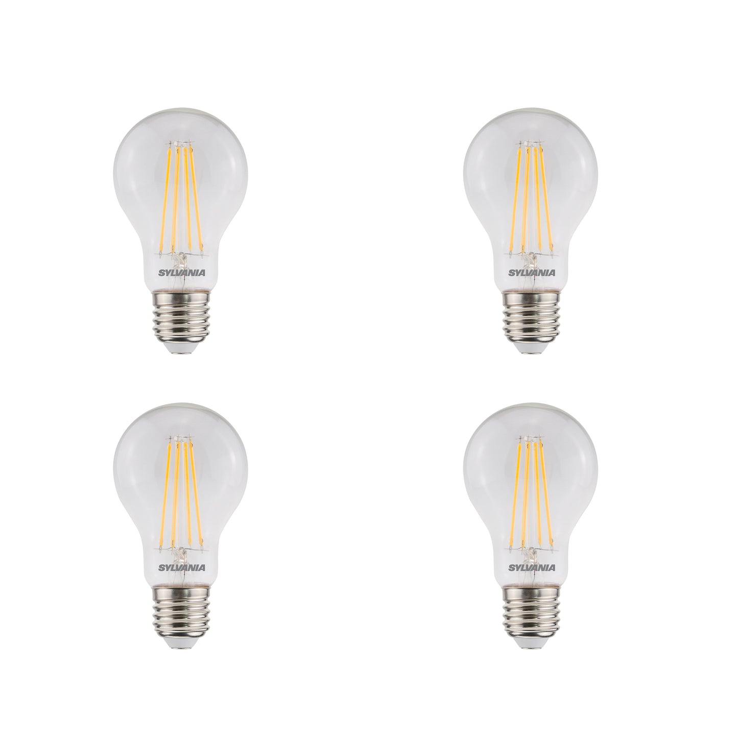 Sylvania ToLEDo Retro GLS Warm White E27 7W Non-Dimmable LED Bulb - 4 Pack