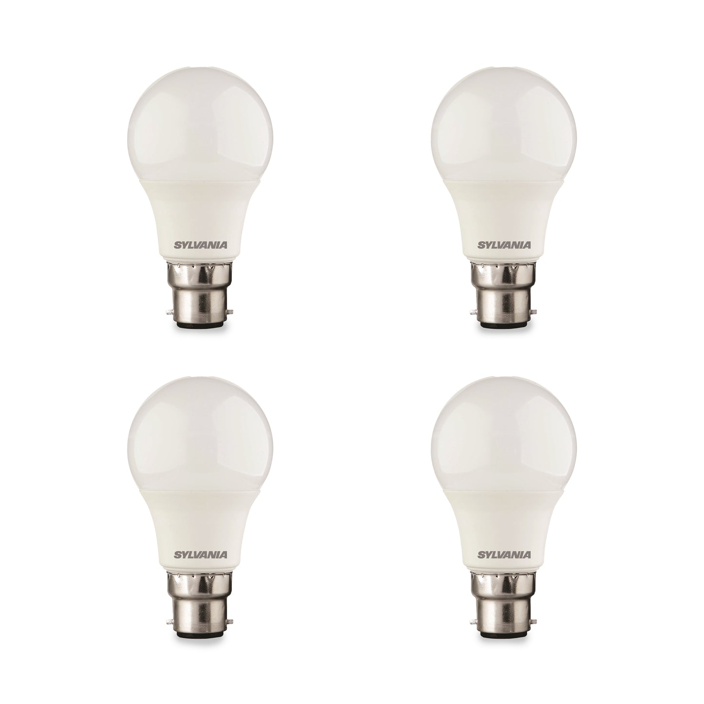 Sylvania ToLEDo GLS Warm White B22 8W Non-Dimmable LED Bulb - 4 Pack