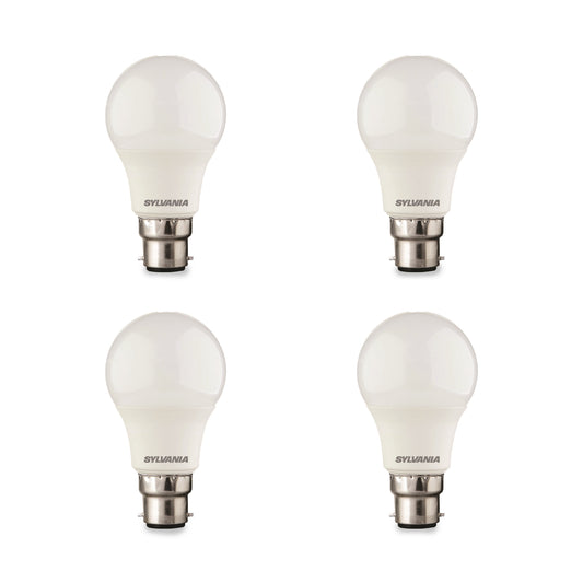 Sylvania ToLEDo GLS Warm White B22 8W Non-Dimmable LED Bulb - 4 Pack