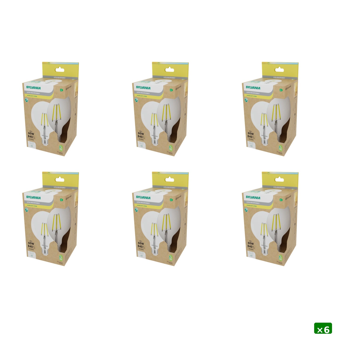 Sylvania ToLEDo Platinum RT LED Filament Extra Large Globe G120 Bulb E27 840 Lumens Warm White 2700K