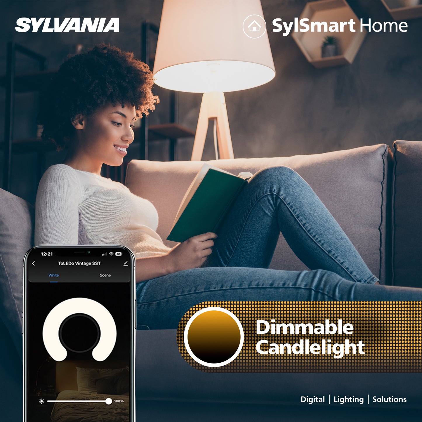 Sylvania Sylsmart ToLEDo Candle Light Vintage Smart LED E27 Bulb