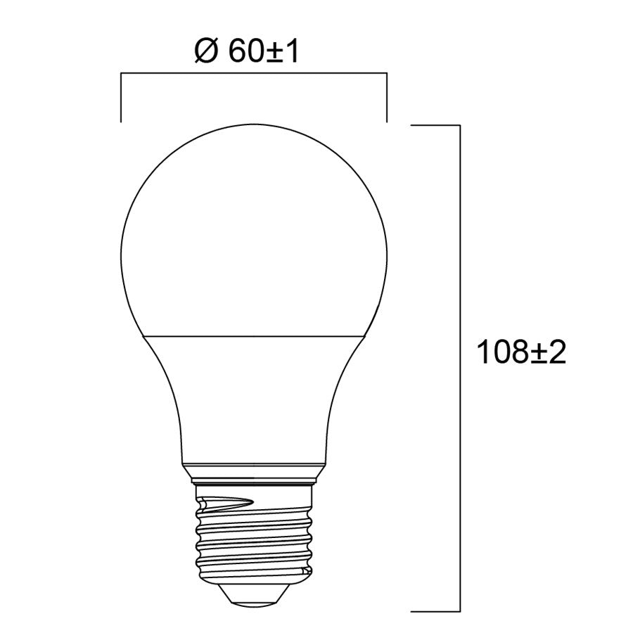 Sylvania ToLEDo GLS Warm White B22 8W Non-Dimmable LED Bulb - 4 Pack
