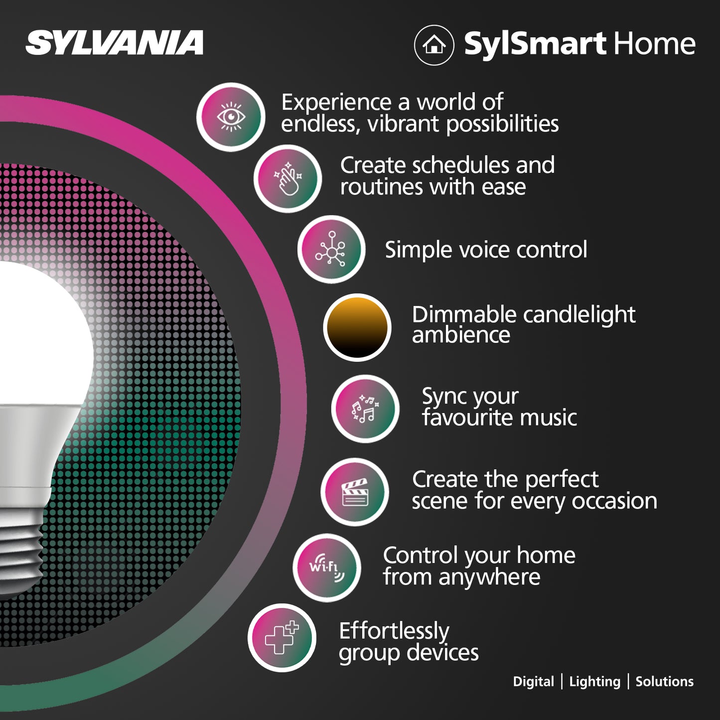 Sylvania Sylsmart ToLEDo Candle Light Vintage Smart LED E27 Bulb