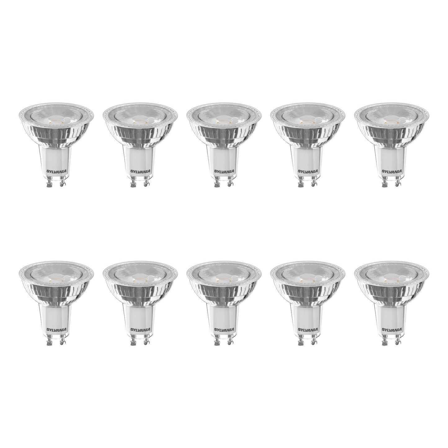 Sylvania RefLED Superia Retro Dimmable GU10 Warm White 4.5W LED Bulb - 10 Pack
