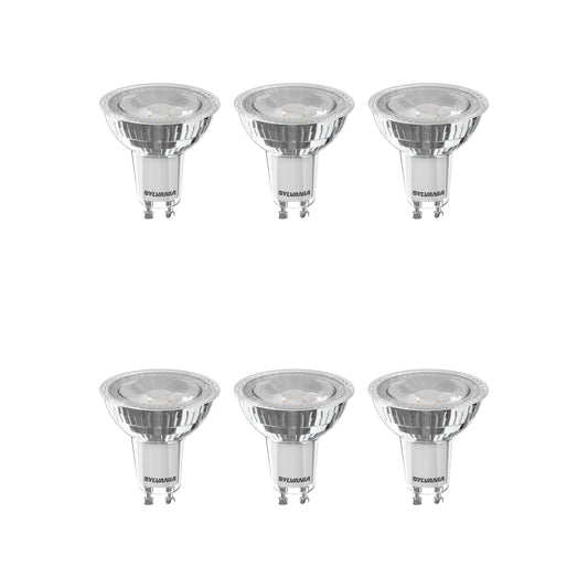 Sylvania RefLED Superia Retro Dimmable GU10 Warm White 6W LED Bulb - 6 Pack
