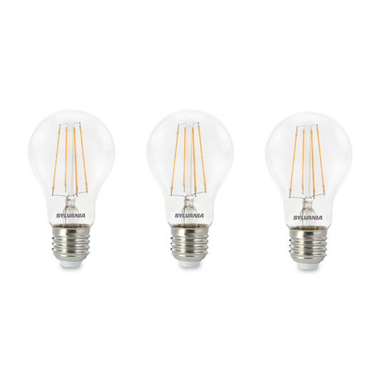 Sylvania ToLEDo Retro GLS Warm White E27 7W LED Bulb - 9 Pack