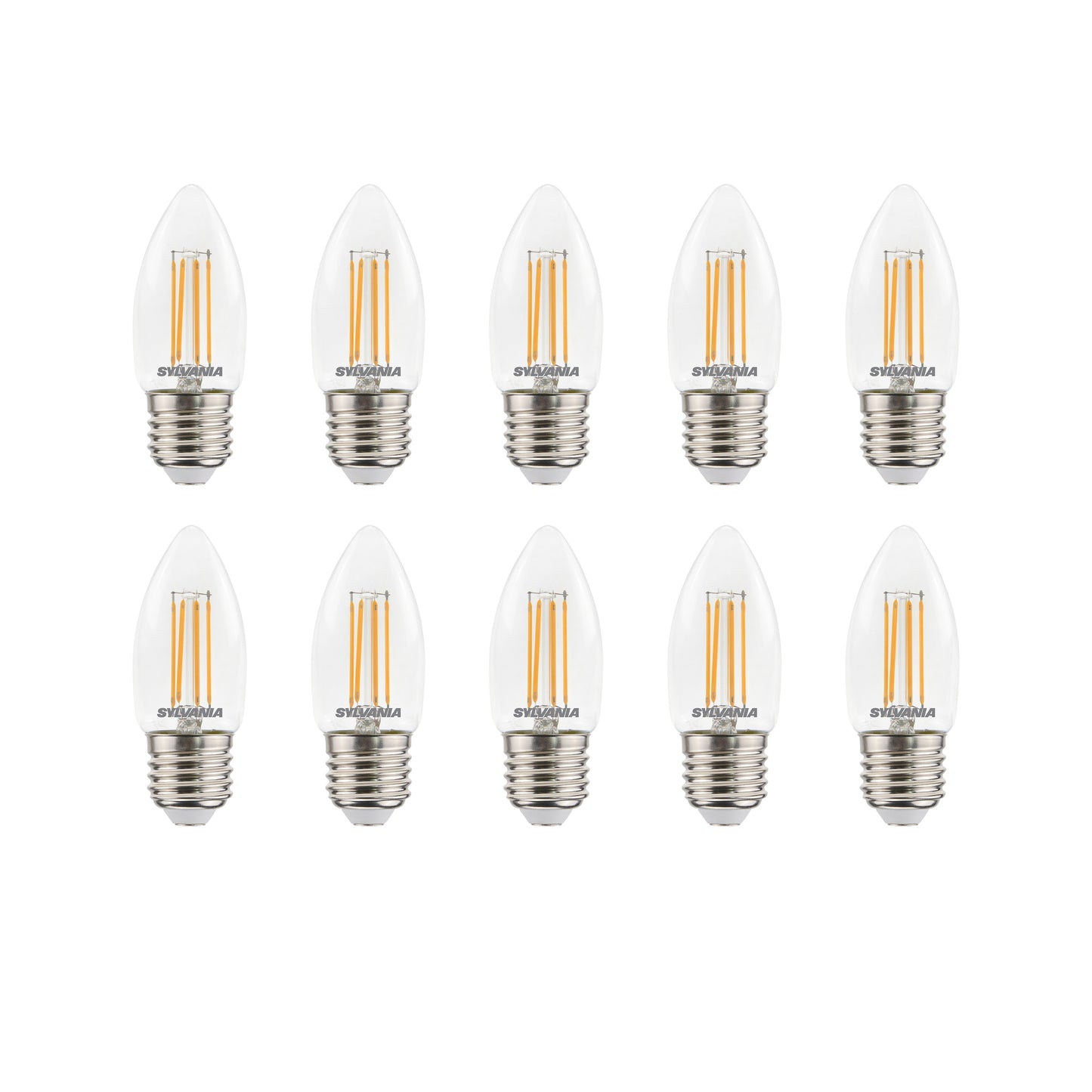Sylvania ToLEDo Retro Candle E27 4.5W LED Bulb - 10 Pack