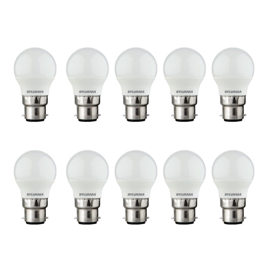 Sylvania ToLEDo Ball Warm White B22 2.5W LED Bulb - 10 Pack
