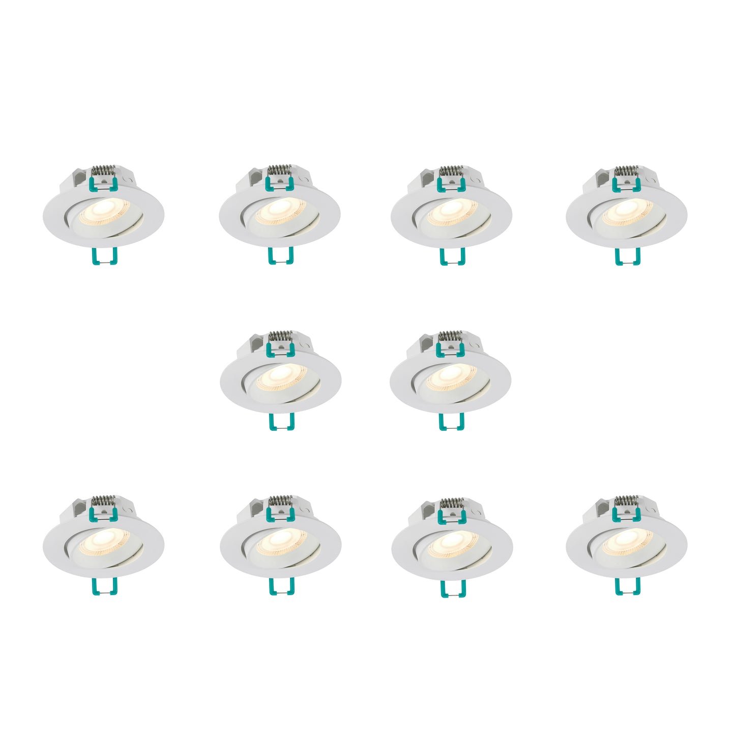 Sylvania SylSpot Neos IP44 rated 4.8W Adjustable Recessed LED Spotlight - 10 Pack