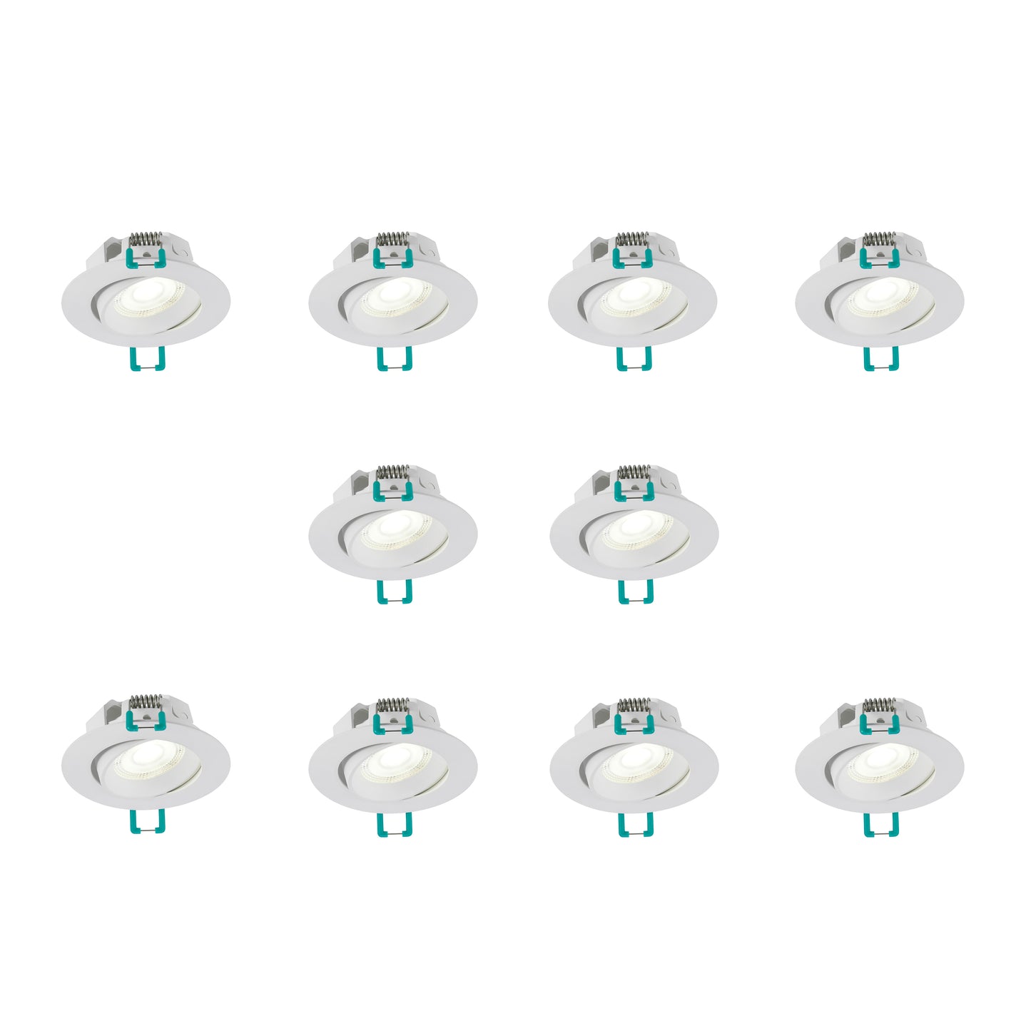 Sylvania SylSpot Neos IP44 rated 4.8W Adjustable Recessed LED Spotlight - 10 Pack