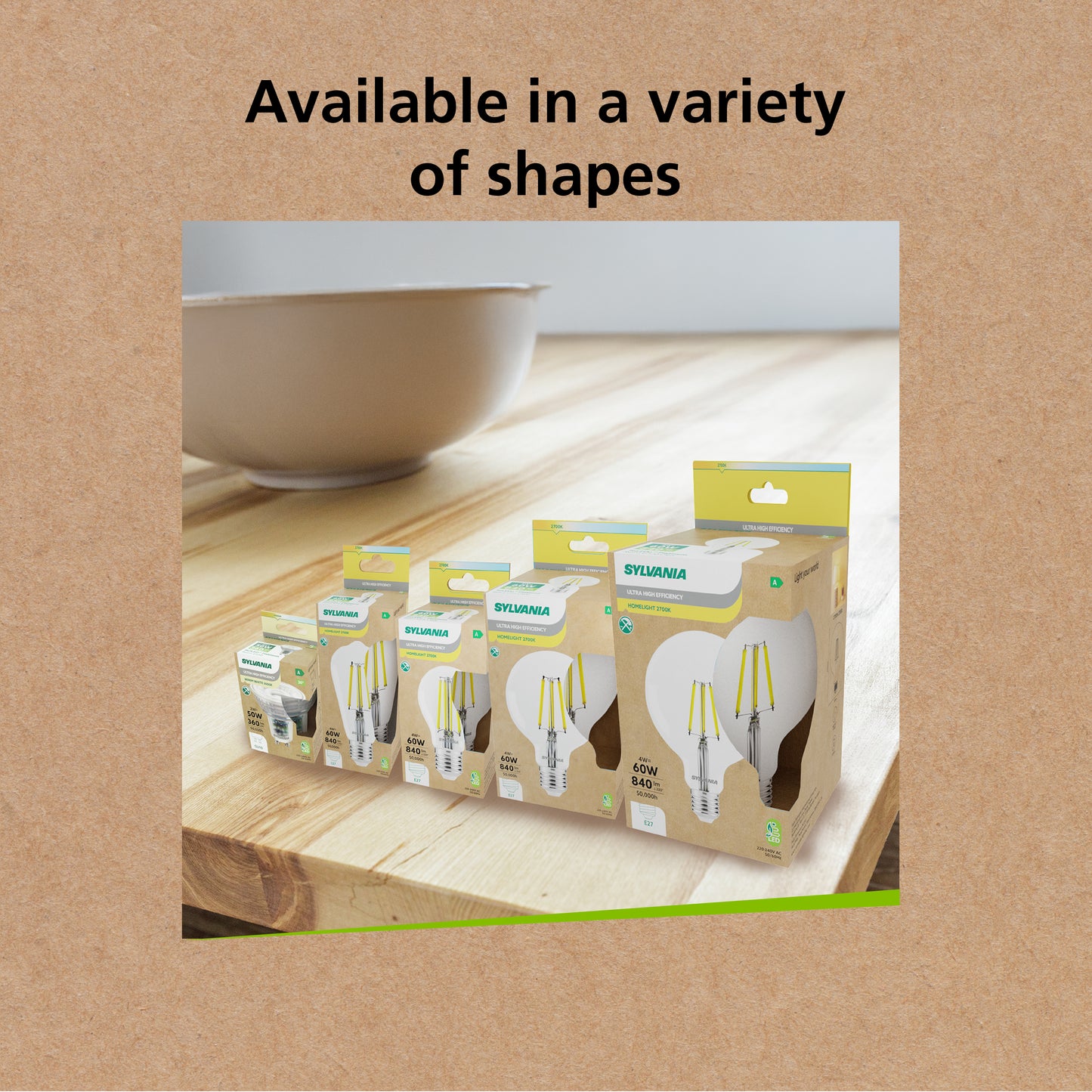 Sylvania Platinum GLS Retro Satin E27 Ultra-Efficient Neutral White 4W A-Class LED Bulb
