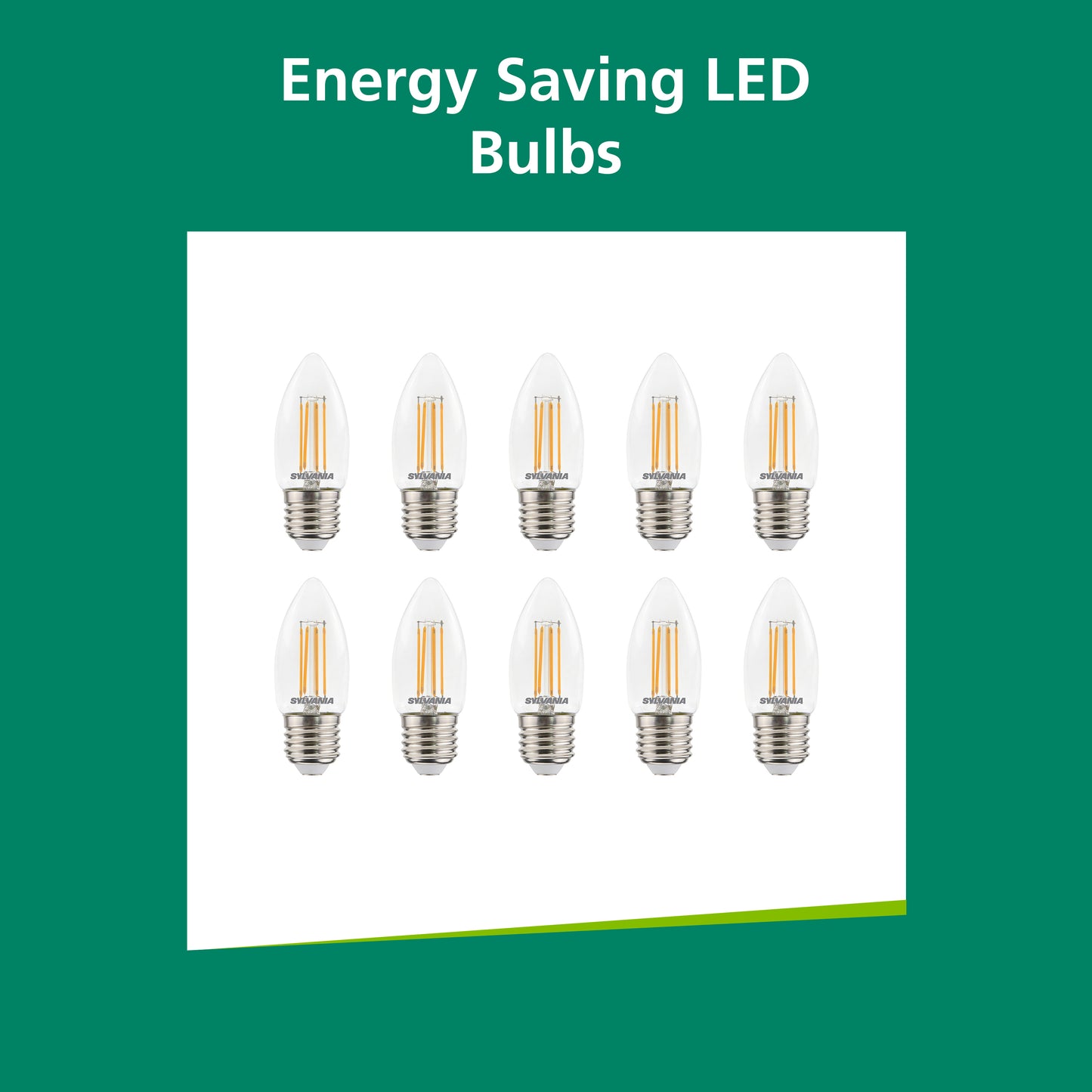 Sylvania ToLEDo Retro Candle E27 4.5W LED Bulb - 10 Pack