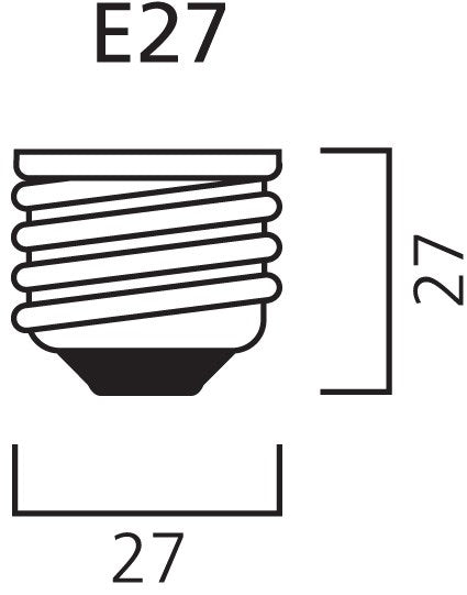 Sylvania ToLEDo Retro GLS Warm White E27 7W Non-Dimmable LED Bulb - 4 Pack