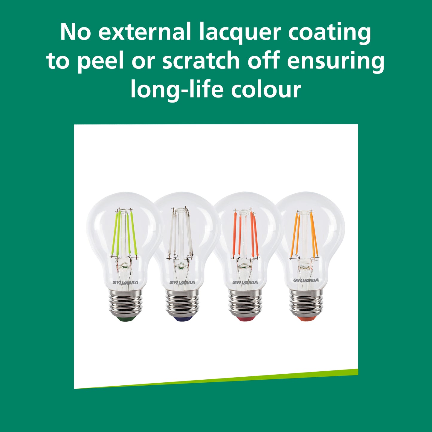 Sylvania ToLEDo Retro Chroma Green, Blue, Red, Orange E27 4W LED Bulbs for Festoon String Lights