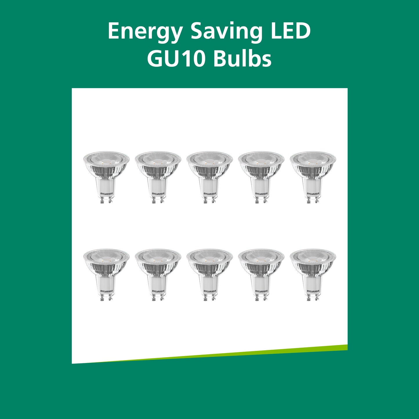 Sylvania RefLED Superia Retro Dimmable GU10 Warm White 4.5W LED Bulb - 10 Pack
