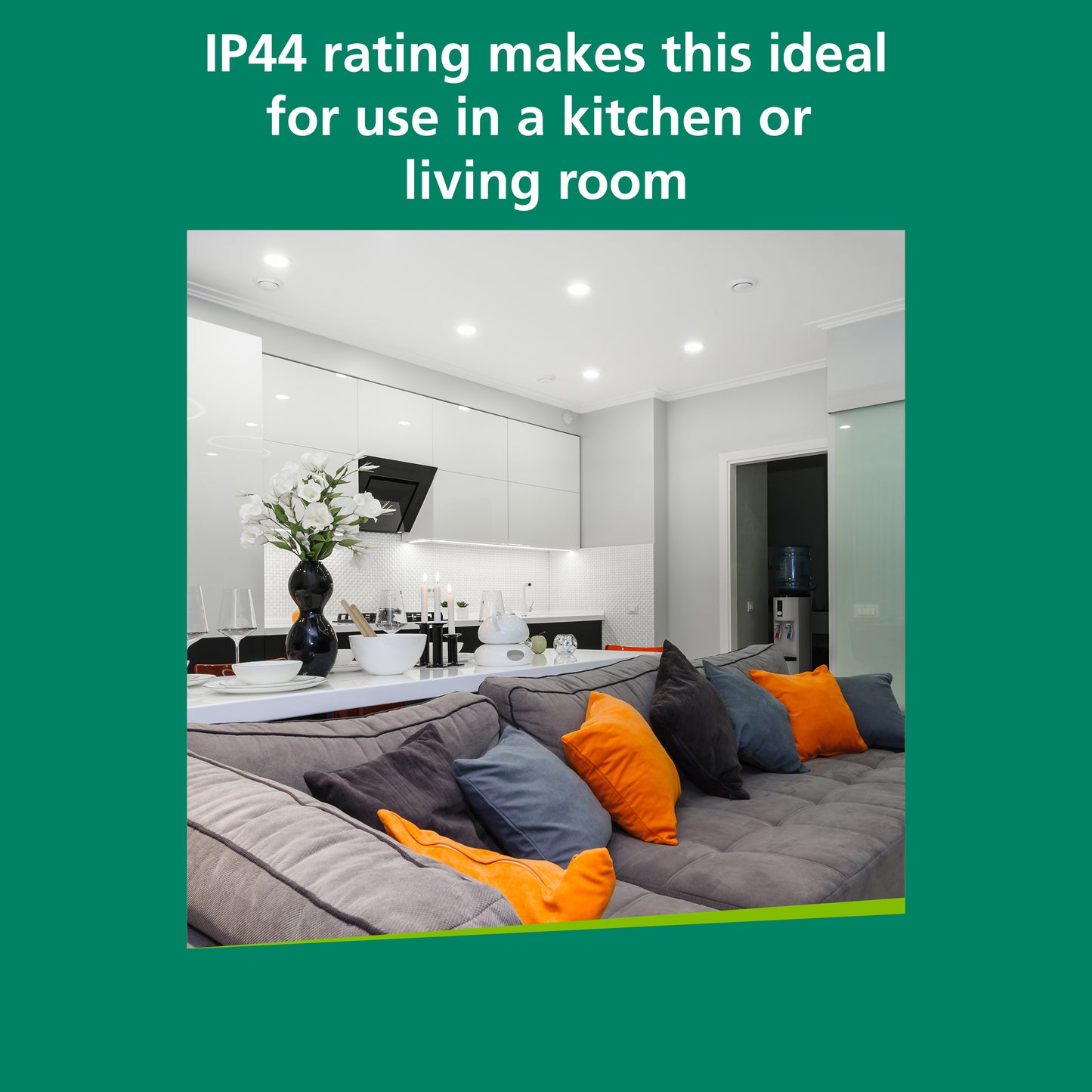 Sylvania SylSpot Neos IP44 rated 4.8W Adjustable Recessed LED Spotlight - 10 Pack