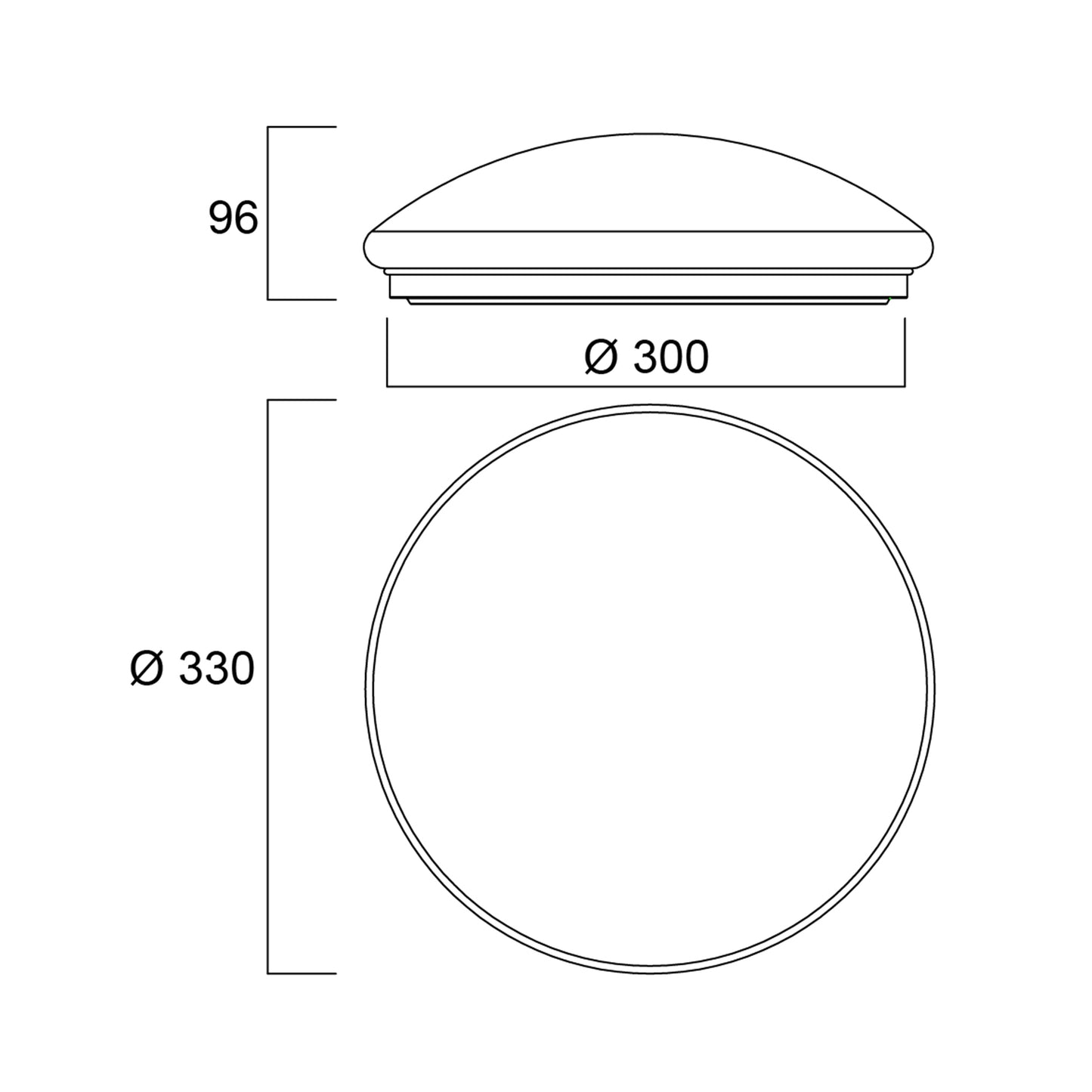 Sylvania SylCircle Ceiling & Wall Integrated LED Dualtone Warm & Neutral White IP54 18W LED Light with Microwave Motion Sensor - Medium