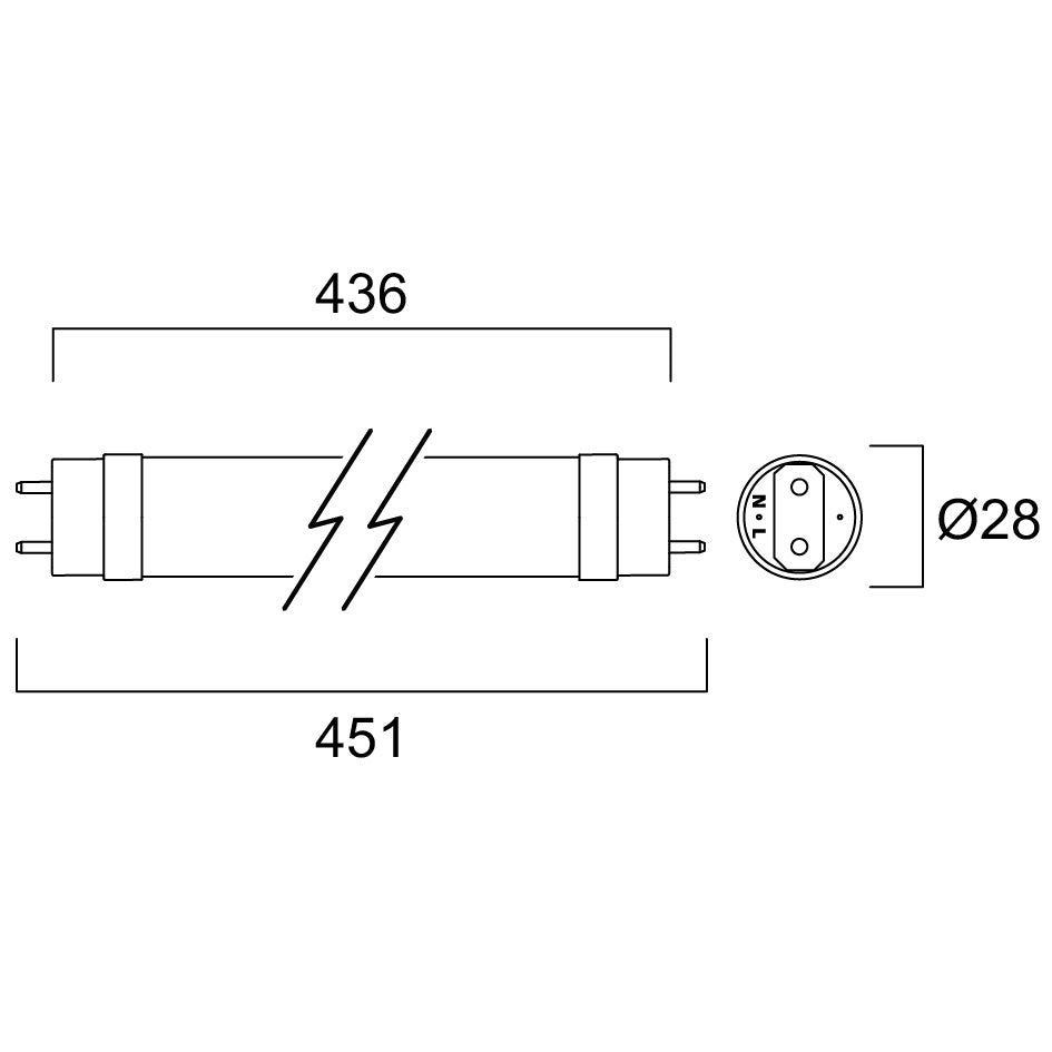 Sylvania ToLEDo Avant T8 6.3W 1.48ft LED Tube