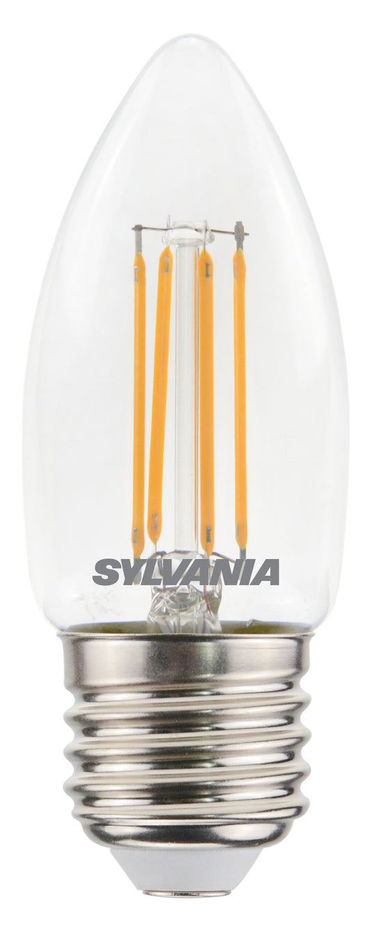 Sylvania ToLEDo RT Candle LED Filament Candle Light Bulb E27 470 Lumens Warm White 2700K Dimmable