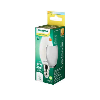 Sylvania ToLEDo RT Candle LED Filament Candle Light Bulb E27 470 Lumens Warm White 2700K Dimmable