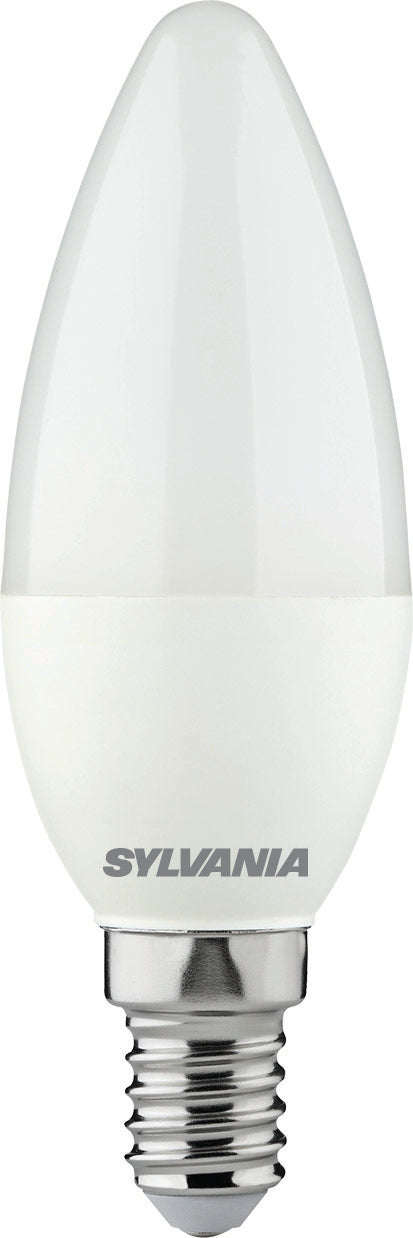 Sylvania ToLEDo Candle LED Candle Light Bulb E14 470 Lumens Warm White 2700K - Pack of 4
