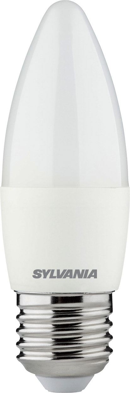 Sylvania ToLEDo Candle LED Candle Light Bulb E27 470 Lumens Warm White 2700K - Pack of 4