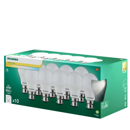 Sylvania ToLEDo GLS LED Light Bulb E27 806 Lumens 2700K/4000K - Pack of 4
