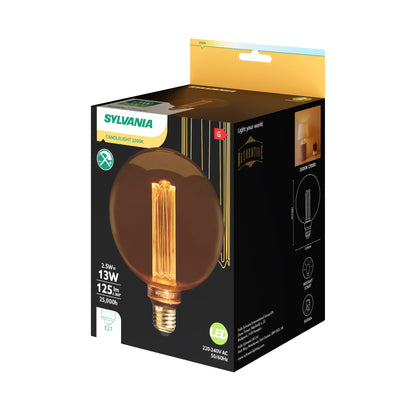 Sylvania ToLEDo Mirage LED Extra Large Globe G120 Bulb E27 125 Lumens