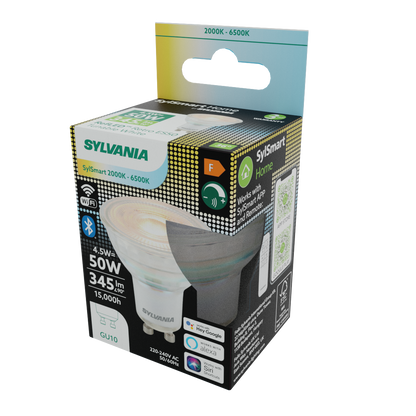 Sylvania Smart Lamps Smart LED GU10 Spotlight Bulb 345 Lumens WiFi Tuneable White Clear