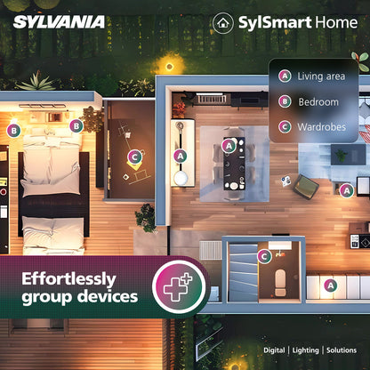 Sylvania Smart Lamps Smart LED GU10 Spotlight Bulb 345 Lumens WiFi Tuneable White Clear