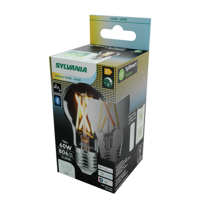 Sylvania Smart Lamps Smart LED Light Bulb E27 806 Lumens WiFi Tuneable White Clear