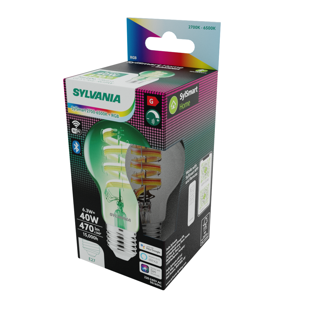 Sylvania Smart Lamps Smart LED Light Bulb E27 806 Lumens WiFi Tuneable White Clear