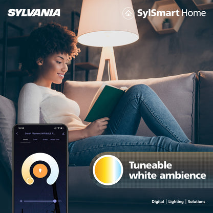 Sylvania Smart Lamps Smart LED Edison ST64 Filament Bulb E27 806 Lumens WiFi Tuneable White