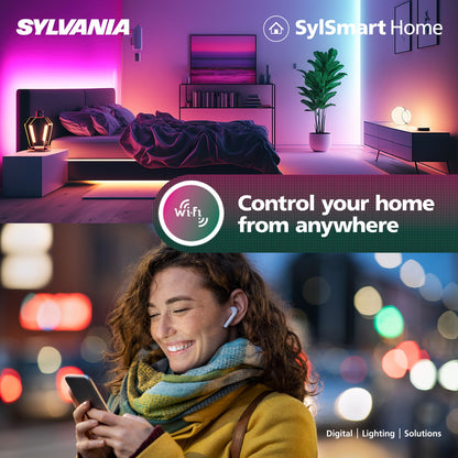 Sylvania Smart Lamps Smart LED Edison ST64 Filament Bulb E27 806 Lumens WiFi Tuneable White
