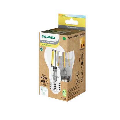 Sylvania ToLEDo Platinum RT LED Filament Light Bulb E27 485 Lumens Warm White 2700K