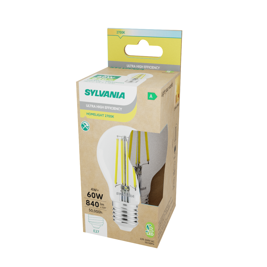 Sylvania ToLEDo Platinum RT LED Filament Light Bulb E27 485 Lumens Warm White 2700K