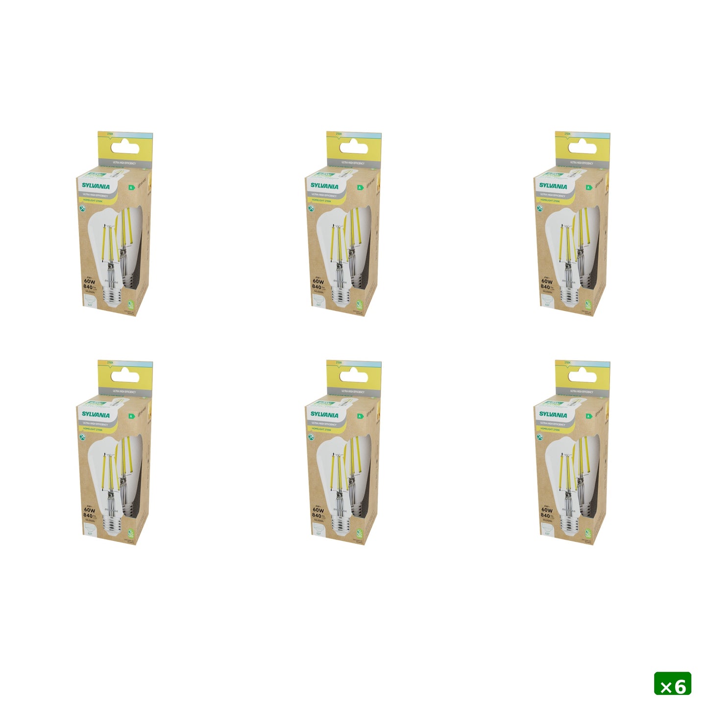 Sylvania ToLEDo Platinum RT LED Edison ST64 Filament Bulb E27 840 Lumens Warm White 2700K
