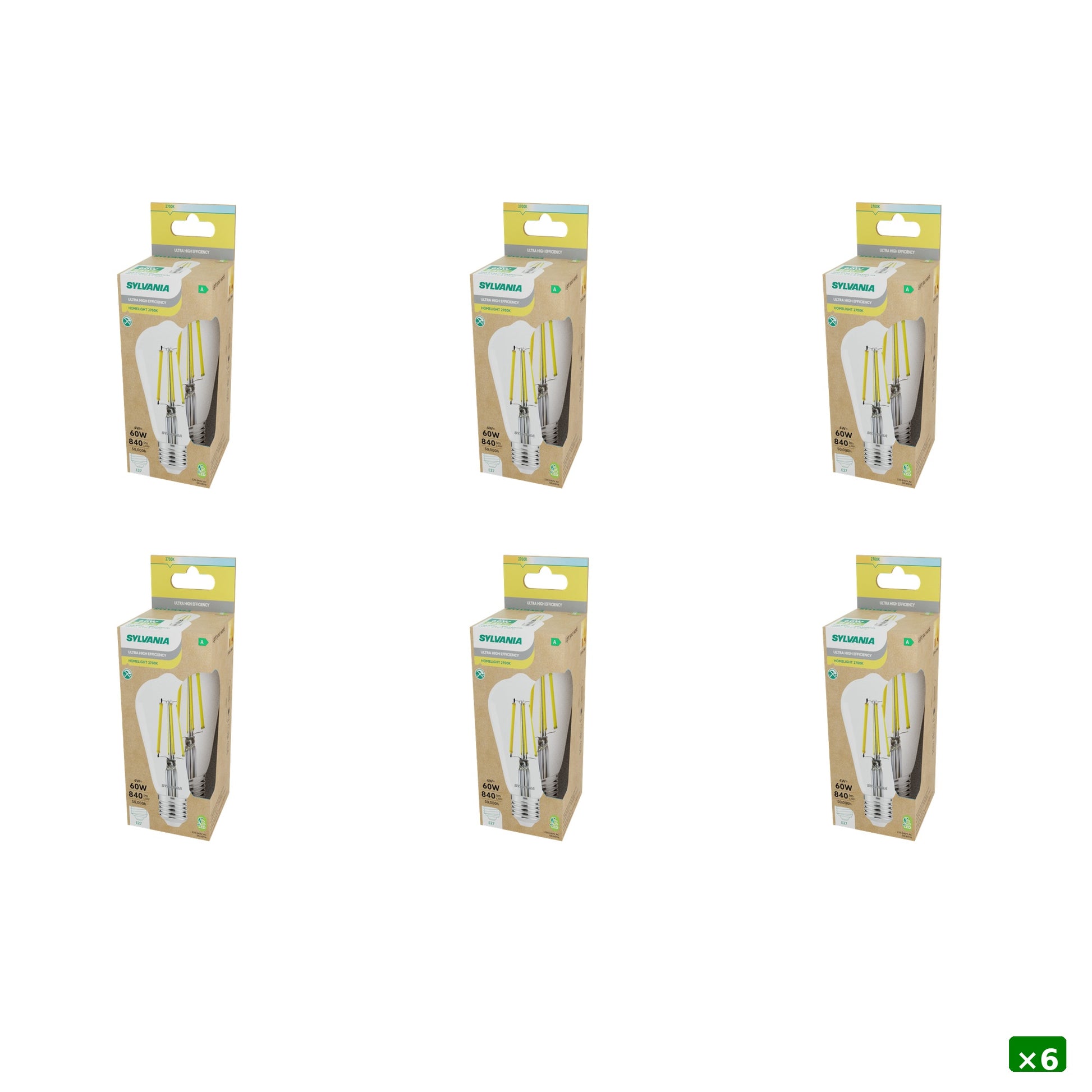 Sylvania ToLEDo Platinum RT LED Edison ST64 Filament Bulb E27 840 Lumens Warm White 2700K
