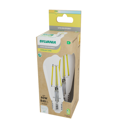 Sylvania ToLEDo Platinum RT LED Edison ST64 Filament Bulb E27 840 Lumens Warm White 2700K