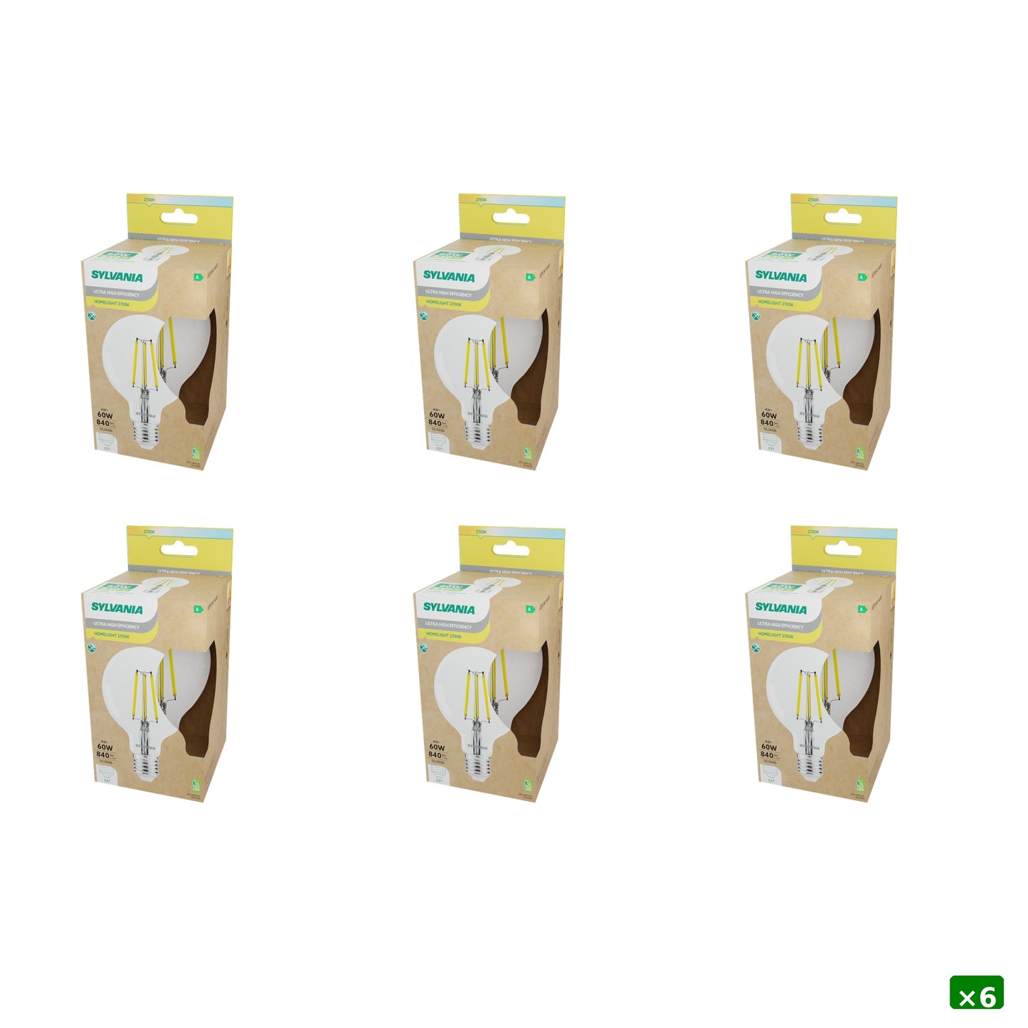 Sylvania ToLEDo Platinum RT LED Filament Large Globe G95 Bulb E27 840 Lumens Warm White 2700K