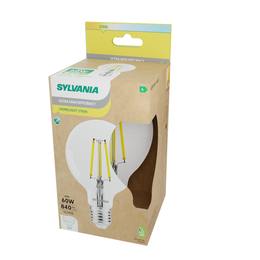 Sylvania ToLEDo Platinum RT LED Filament Large Globe G95 Bulb E27 840 Lumens Warm White 2700K