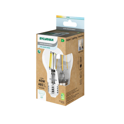 Sylvania ToLEDo Platinum RT LED Filament Light Bulb E27 485 Lumens Warm White 2700K