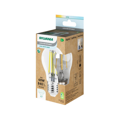 Sylvania ToLEDo Platinum RT LED Filament Light Bulb E27 485 Lumens Warm White 2700K