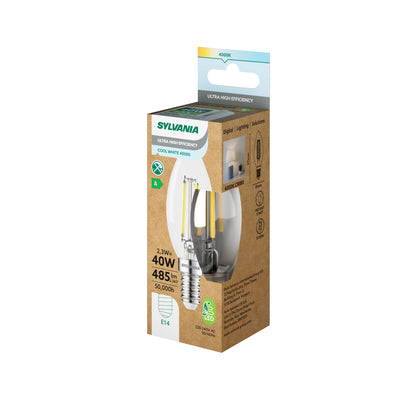 Sylvania ToLEDo Platinum RT LED Filament Candle Light Bulb E14 485 Lumens