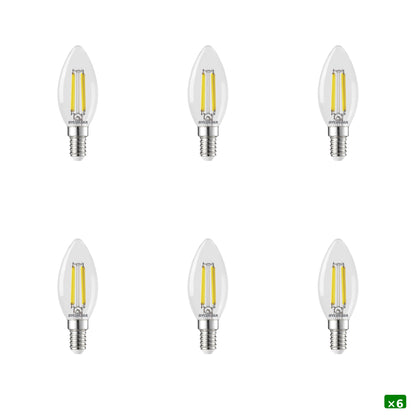 Sylvania ToLEDo Platinum RT LED Filament Candle Light Bulb E14 485 Lumens