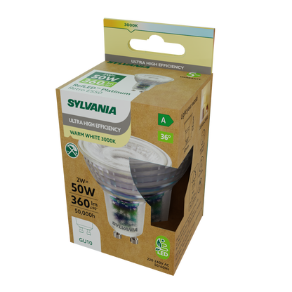 Sylvania RefLED Platinum RT LED GU10 Spotlight Bulb 350 Lumens Dimmable Clear
