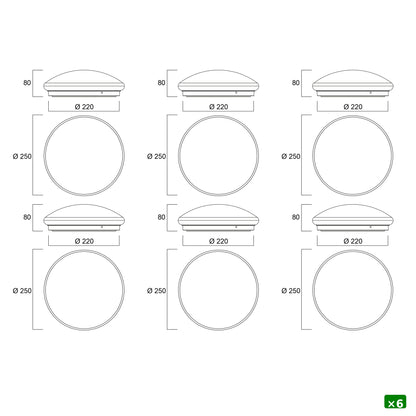 Sylvania SylCircle LED Round Ceiling Light 6W 520 Lumens IP54 DualTone Flush Mount