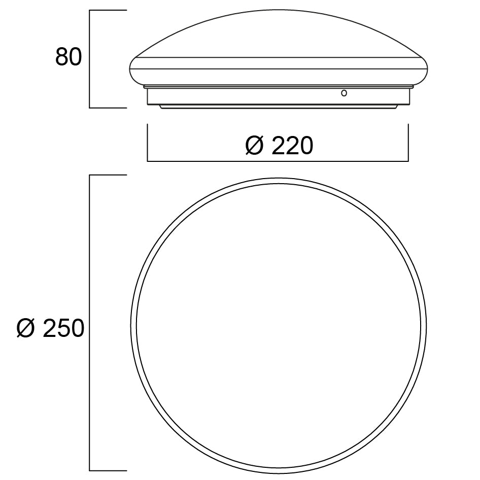 Sylvania SylCircle LED Round Ceiling Light 6W 520 Lumens IP54 DualTone Flush Mount