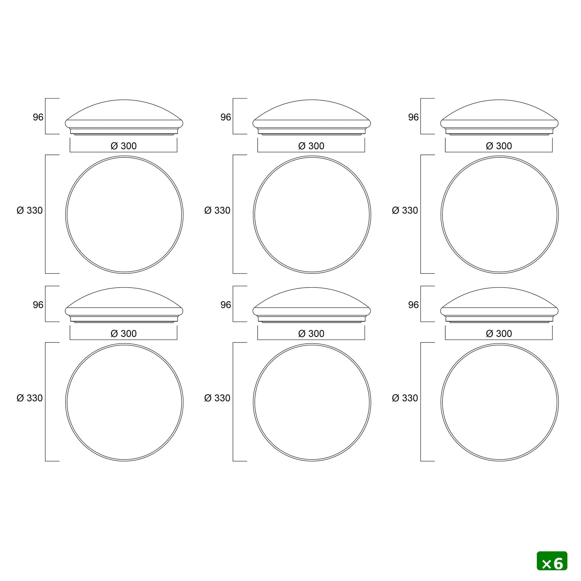 Sylvania SylCircle LED Round Ceiling Light 6W 520 Lumens IP54 DualTone Flush Mount