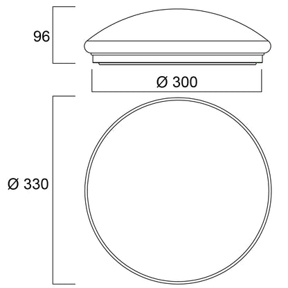 Sylvania SylCircle LED Round Ceiling Light 6W 520 Lumens IP54 DualTone Flush Mount